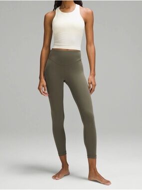 Lululemon Athletica - Wunder Under SmoothCover HR Tight 25” - Army Green size 6